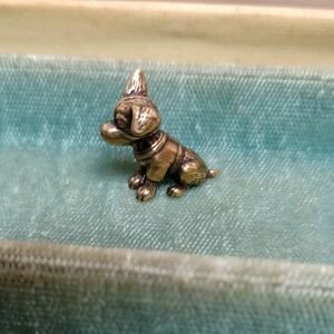 Brass Puppy Dog Figurine Statue Small